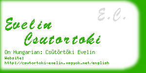 evelin csutortoki business card